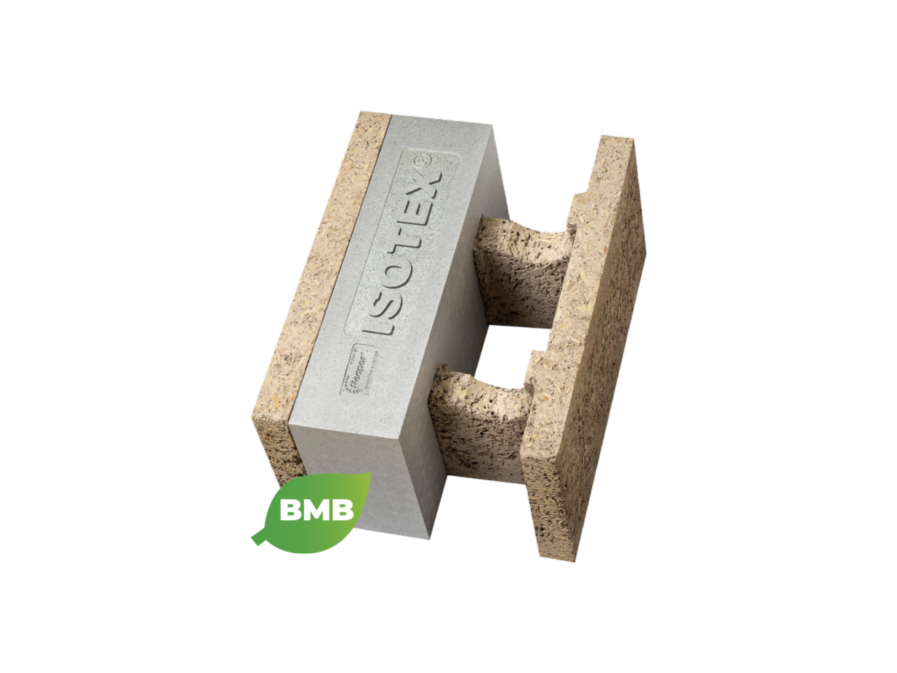 Blocchi cassero in legno cemento Isotex – HDIII 44/20 con Neopor BMBcert di BASF - Con il Blocco cassero ISOTEX in legno cemento HDIII 44/20, con grafite Neopor® BMBcert di BASF si realizzano pareti portanti esterne.