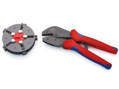 97 33 02 – KNIPEX MultiCrimp Pinza universale per teminali con caricatore rivestiti in materiale bicomponente brunita 250 mm