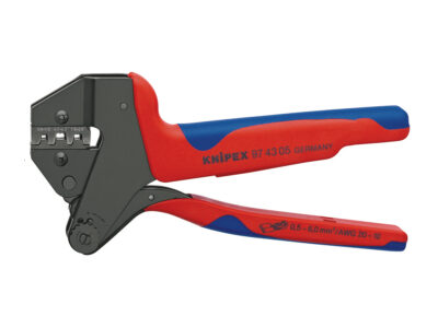 97 43 05 – KNIPEX Pinza universale per terminali per matrici intercambiabili rivestiti in materiale bicomponente brunita 200 mm