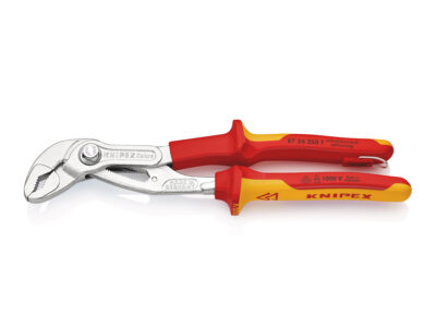 87 26 250 T – KNIPEX Cobra VDE Pinza regolabile di nuova generazione per tubi e dadi, 250 mm