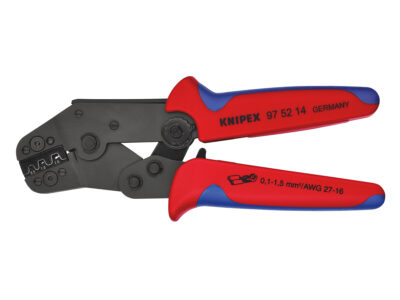 97 52 14 – KNIPEX Pinza per capicorda versione corta rivestiti in materiale bicomponente brunita 195 mm