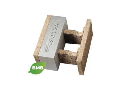 Blocchi cassero in legno cemento Isotex – HDIII 44/17 con inserto isolante Neopor BMBcert di BASF