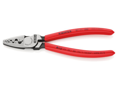 97 71 180 SB – KNIPEX Pinza per serrare terminali a bussola rivestiti in resina sintetica 180 mm