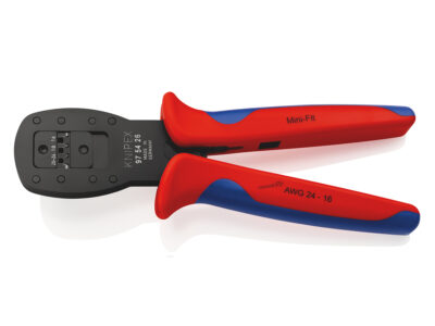 97 53 26 – KNIPEX Pinza per mini-connettori crimpaggio parallelo per il serraggio di connettori della serie Mini-Fit® di Molex LLC rivestiti in materiale bicomponente brunita 190 mm