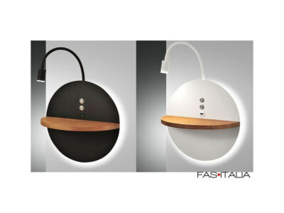 Lampada da parete in metallo e legno – FAS Italia