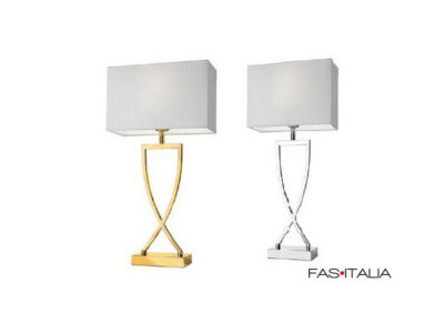 Lampada piccola da tavolo dorato o cromato – FAS Italia